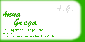 anna grega business card